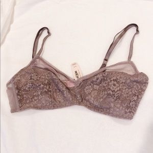 NWT Mauve Victoria Secret Lace Bralette M